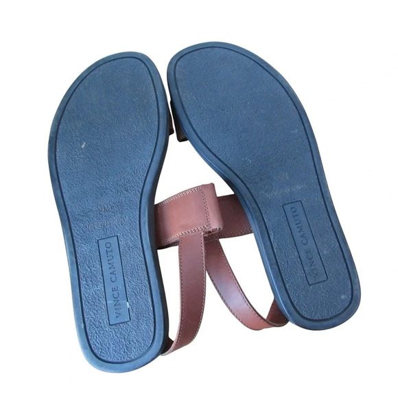 Vince Camuto Womens Wahid Sandals Size 9 Brown Leather Straps Buckle Classic - Picture 10 of 10